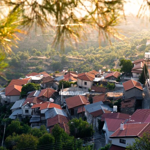 Chandria, traditional Cyprus mountain village. Limassol District